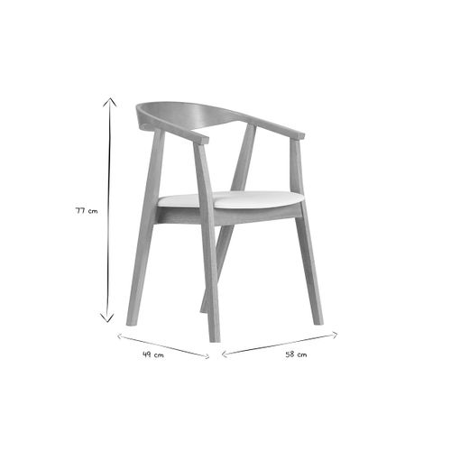 Chaises Scandinaves Design Blanc Et Bois Clair (lot De 2) Bahia