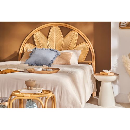 Table D'appoint Ronde Design Avec Rangement En Métal Terre Brulée Et Bois Manguier Massif H52 Cm Tam