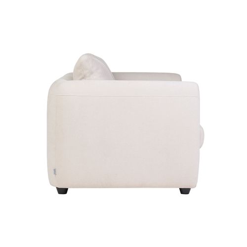 Canapé Convertible 3 Places En Tissu Effet Velours Beige Harlo