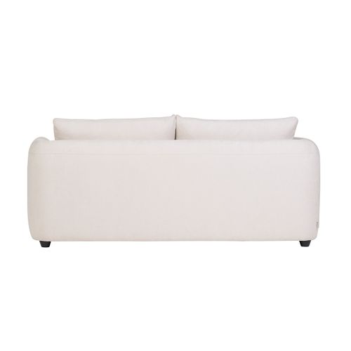 Canapé Convertible 3 Places En Tissu Effet Velours Beige Harlo