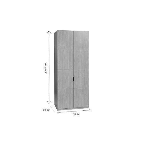 Armoire Dressing Avec Penderie Finition Bois Chêne L90 Cm Garence