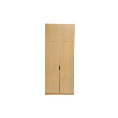Armoire Dressing Avec 2 Penderies Finition Bois Chêne L90 Cm Garence