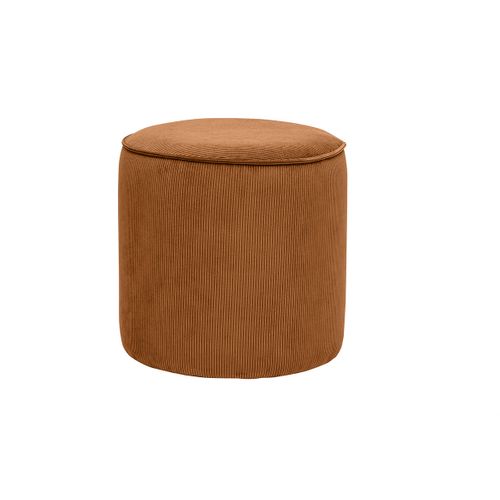 Pouf Rond En Velours Côtelé Terre Brûlée D40 Cm Paul
