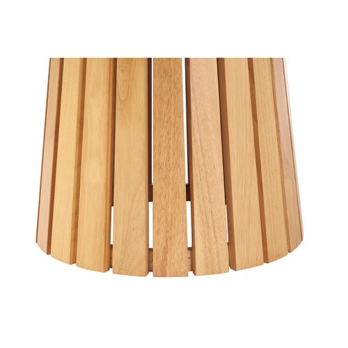 Table à Manger Ronde En Bois Clair Chêne D137 Cm Dita