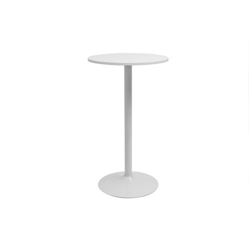 Table Haute Design Ronde Blanche D60 Cm Calista