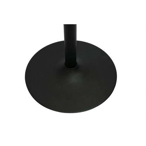 Table Haute Design Ronde Blanche Et Métal Noir D60 Cm Calista