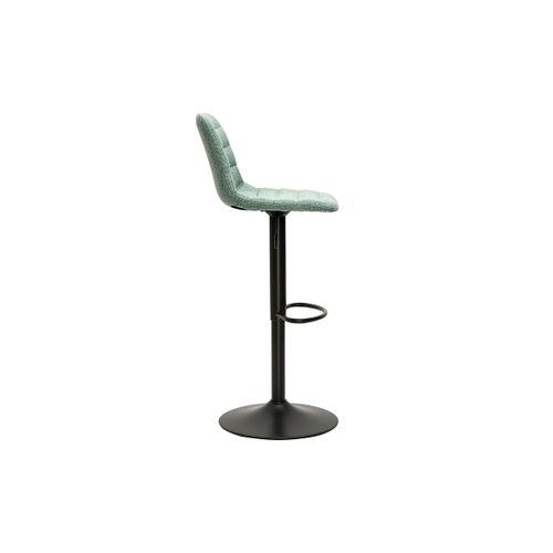 Tabourets De Bar Réglables En Tissu Effet Velours Texturé Céladon Et Métal (lot De 2) Saury