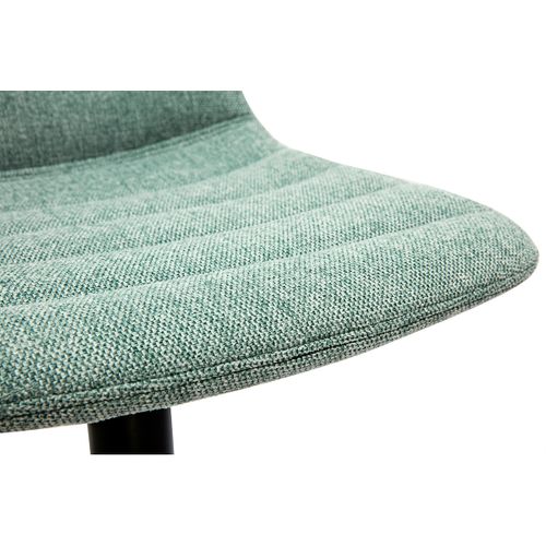 Tabourets De Bar Réglables En Tissu Effet Velours Texturé Céladon Et Métal (lot De 2) Saury