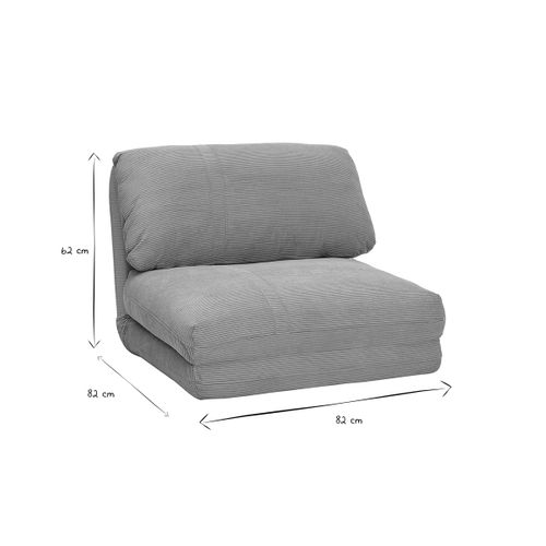 Chauffeuse 1 Place Convertible En Tissu Velours Côtelé Jaune Curry Spencer