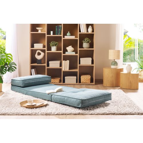 Chauffeuse 1 Place Convertible En Tissu Vert Kaki Sally