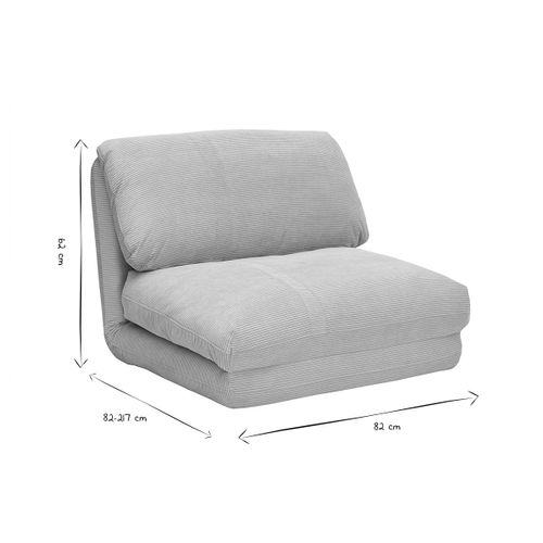 Chauffeuse 1 Place Convertible En Tissu Velours Côtelé Rose Spencer