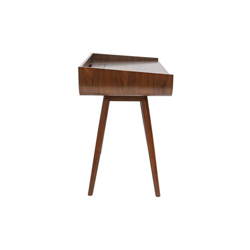 Bureau Scandinave Bois Foncé Avec Rangements 2 Tiroirs L100 Cm Hallen