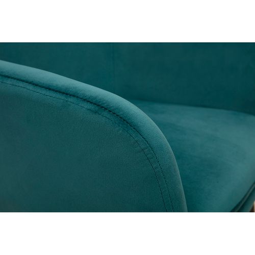 Chaises En Tissu Velours Bleu Pétrole Et Métal Noir (lot De 2) Amika