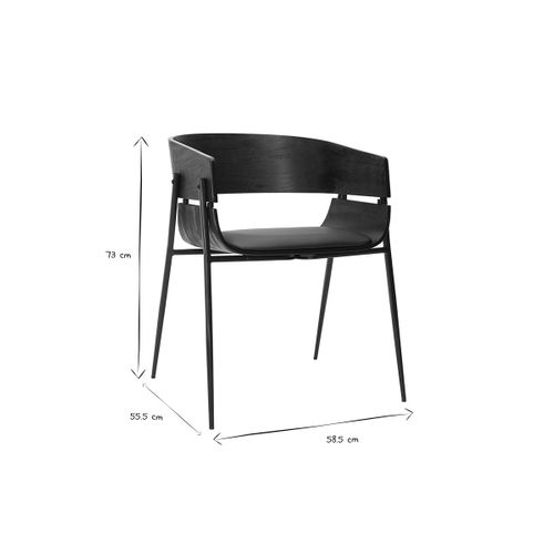 Chaises Design Noires (lot De 2) Wess