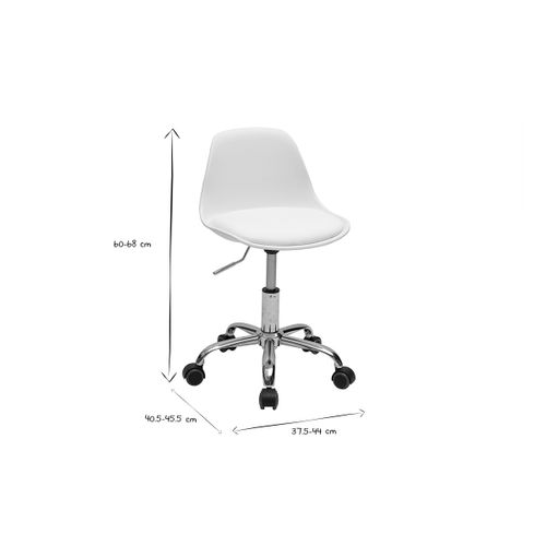 Fauteuil De Bureau Blanc Enfant à Roulettes Steevy