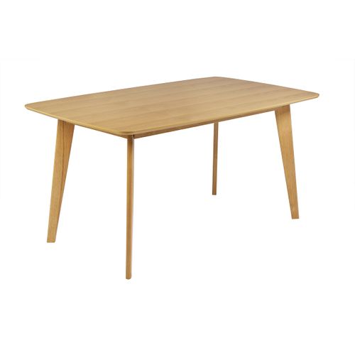 Table à Manger Rectangulaire Scandinave Bois Clair Chêne L150 Cm Leena