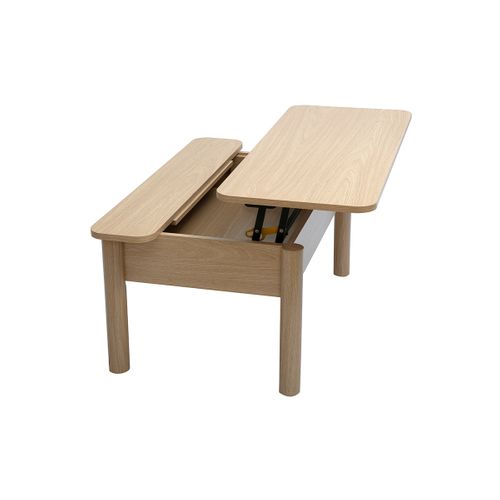 Table Basse Relevable Finition Bois Chêne L100 Cm Bolso