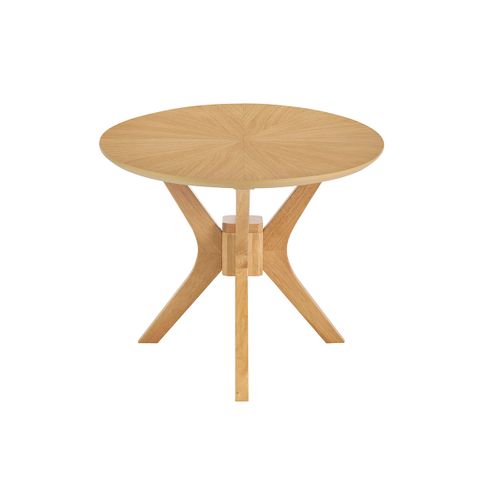 Table Basse Ovale Bois Clair Chêne L90 Cm Dielli