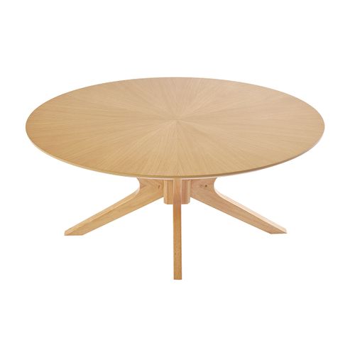 Table Basse Ovale Bois Clair Chêne L90 Cm Dielli