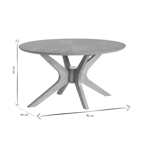 Table Basse Ovale Bois Clair Chêne L90 Cm Dielli