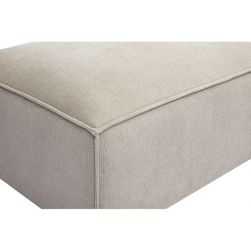 Pouf Repose Pieds En Tissu Chenille Beige Split