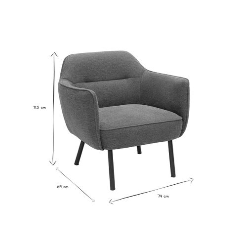 Fauteuil Design En Tissu Effet Velours Texturé Terre Brûlée Et Métal Noir Laurens