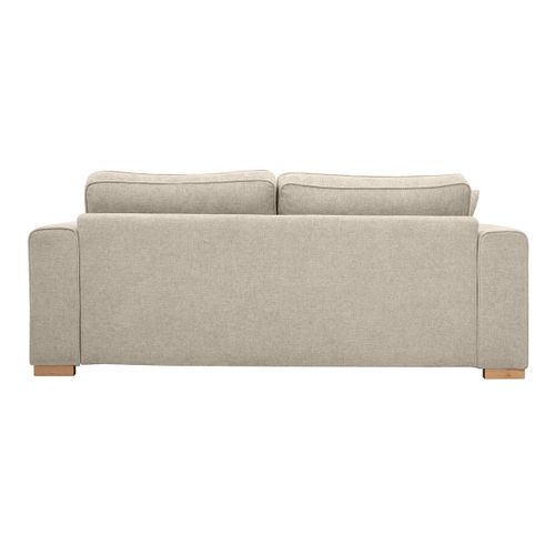 Canapé Design 3 Places En Tissu Effet Velours Texturé Beige Pepper