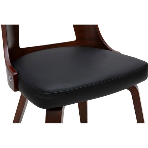 Chaise Vintage Noir Et Bois Foncé Garbo