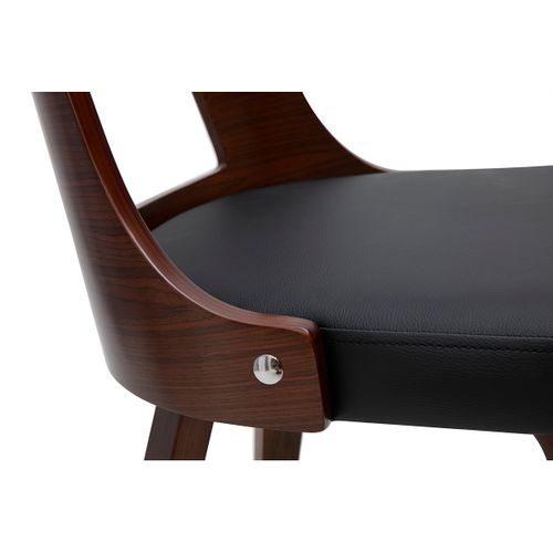 Chaise Vintage Noir Et Bois Foncé Garbo