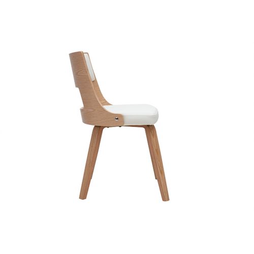 Chaise Scandinave Blanc Et Bois Clair Garbo