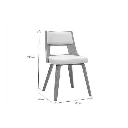 Chaise Scandinave Blanc Et Bois Clair Garbo
