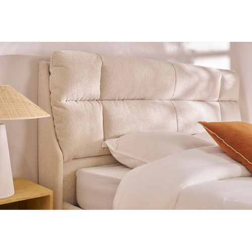 Tête De Lit En Tissu Texturé Beige L160 Cm Hono