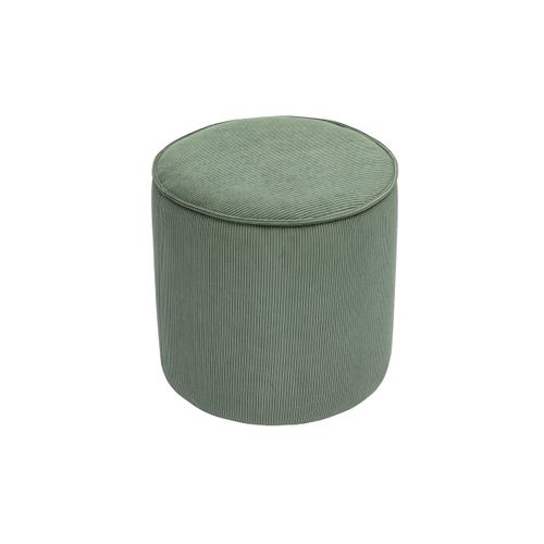Pouf Rond En Velours Côtelé Vert Kaki D40 Cm Paul