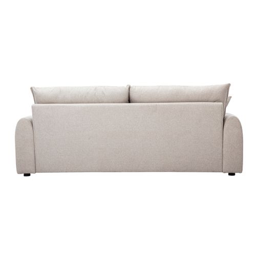 Canapé 3 Places En Tissu Effet Velours Texturé Beige Pio