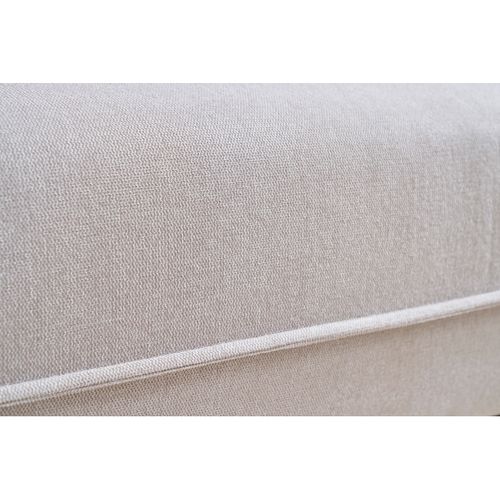 Canapé 3 Places En Tissu Effet Velours Texturé Beige Pio