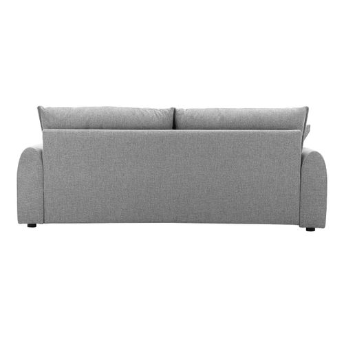 Canapé 3 Places En Tissu Effet Velours Texturé Gris Pio