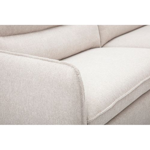 Canapé 3 Places En Tissu Effet Velours Texturé Beige Renzo