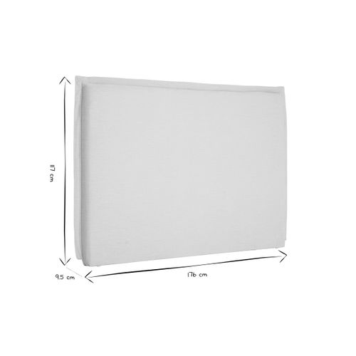 Tête De Lit En Tissu Effet Lin Beige L160 Cm Pia