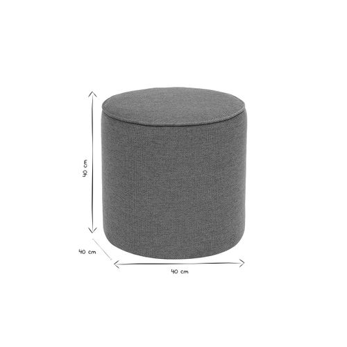 Pouf Rond En Tissu Effet Velours Texturé Terre Brûlée D40 Cm Paul