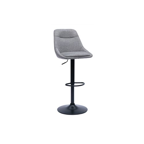 Tabourets De Bar Réglables Pivotants En Tissu Effet Velours Texturé Gris (lot De 2) Aless