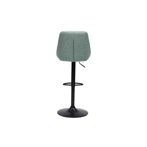 Tabourets De Bar Réglables Pivotants En Tissu Effet Velours Texturé Vert Céladon (lot De 2) Aless