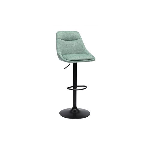 Tabourets De Bar Réglables Pivotants En Tissu Effet Velours Texturé Vert Céladon (lot De 2) Aless