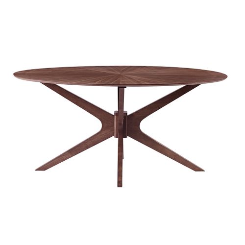 Table à Manger Design Ovale Noyer L160 Cm Dielli