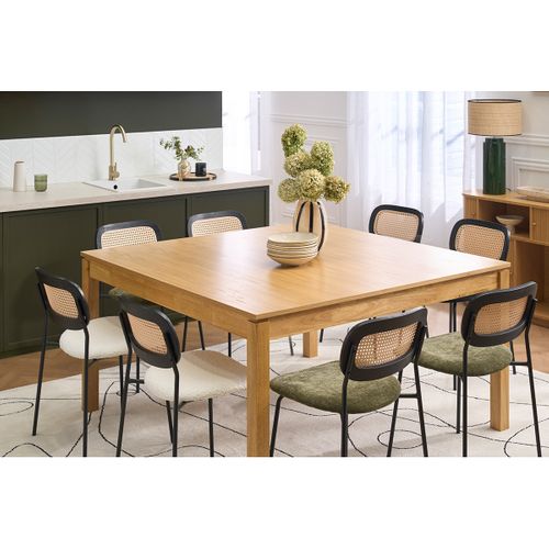 Table à Manger Carrée Bois Clair L140 Cm Sylva