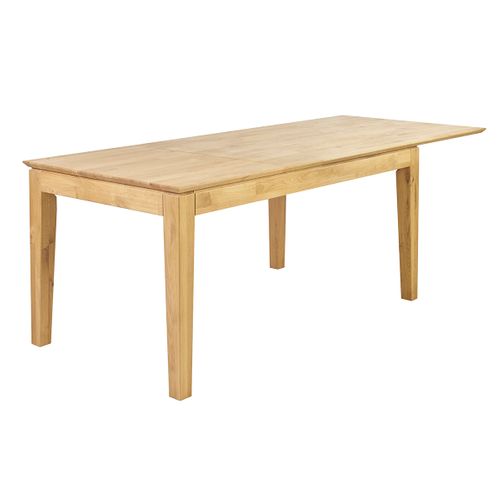 Table à Manger Extensible Rectangulaire En Bois Clair Chêne Massif L160-220 Cm Yulia