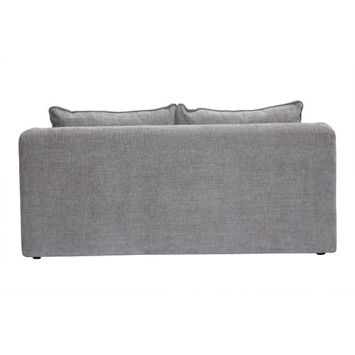 Canapé Convertible 2 Places En Tissu Effet Velours Texturé Gris Mahaut