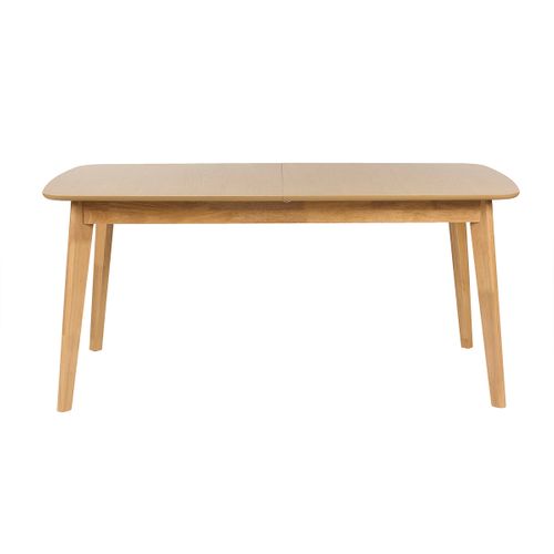 Table à Manger Extensible Scandinave Rallonges Intégrées En Bois Clair Chêne L168-228 Cm Leena