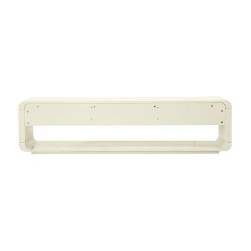 Meuble TV Design Beige Laqué Brillant 3 Tiroirs L179.5 Cm Sailor