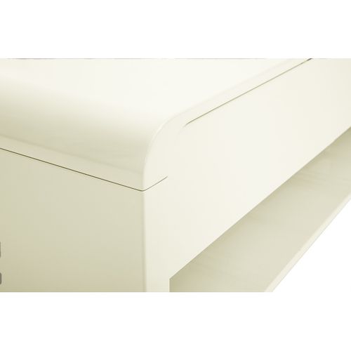 Meuble TV Design Beige Laqué Brillant 3 Tiroirs L179.5 Cm Sailor