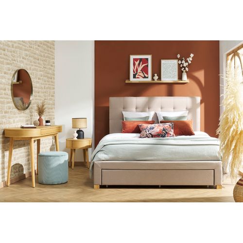 Bureau Avec Tiroir En Bois Foncé L120 Cm Judith